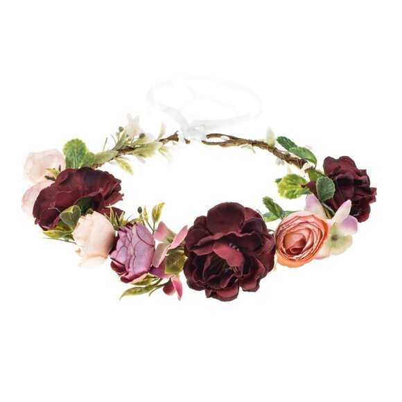 Bridal Floral Headband Eucalyptus Green Leaf Wedding Festival Accessory